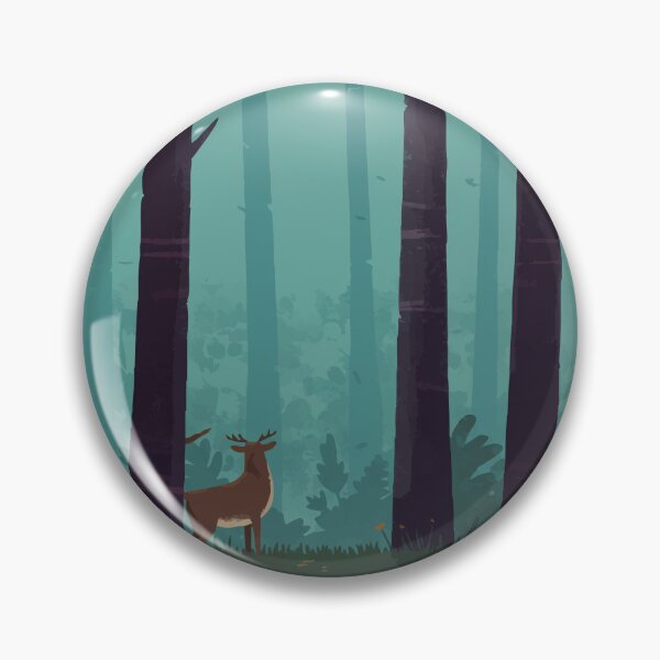 Item preview, deer in the forest at night designed and sold by wi geon.