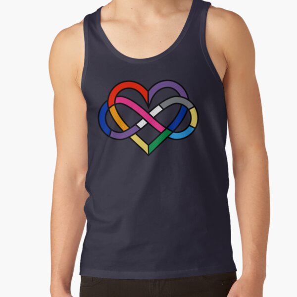 Queer Polyamory Pride Infinity Heart Tank Top