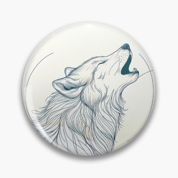 Item preview, Wolf Minimalist Line Art Drawing designed and sold by Retr0Tshirts.