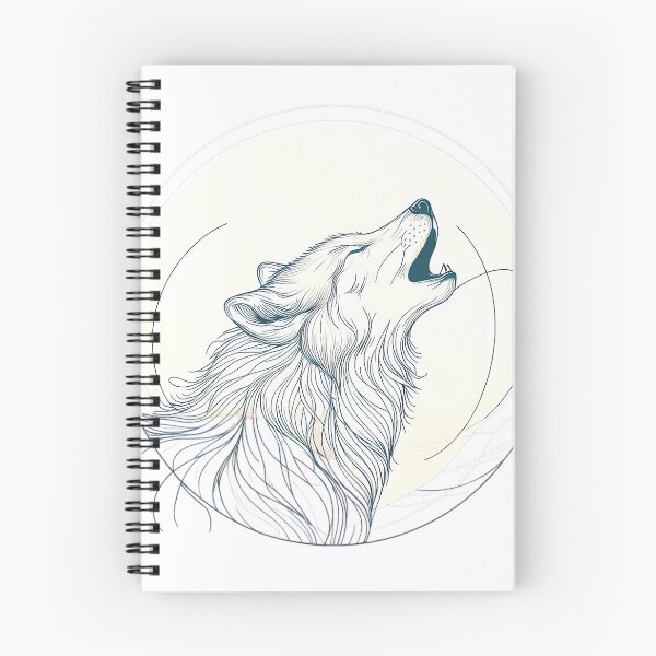 Item preview, Wolf Minimalist Line Art Drawing designed and sold by Retr0Tshirts.