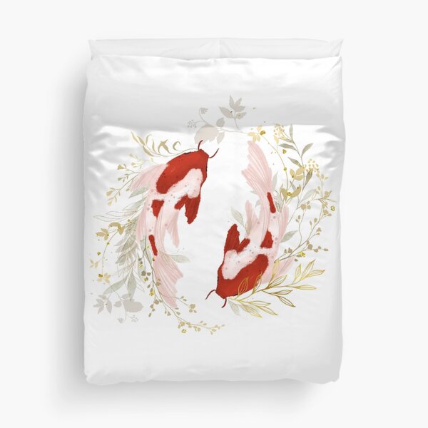 Item preview, Koi Gold Fish in Bloom designed and sold by BlackLuckyCat.