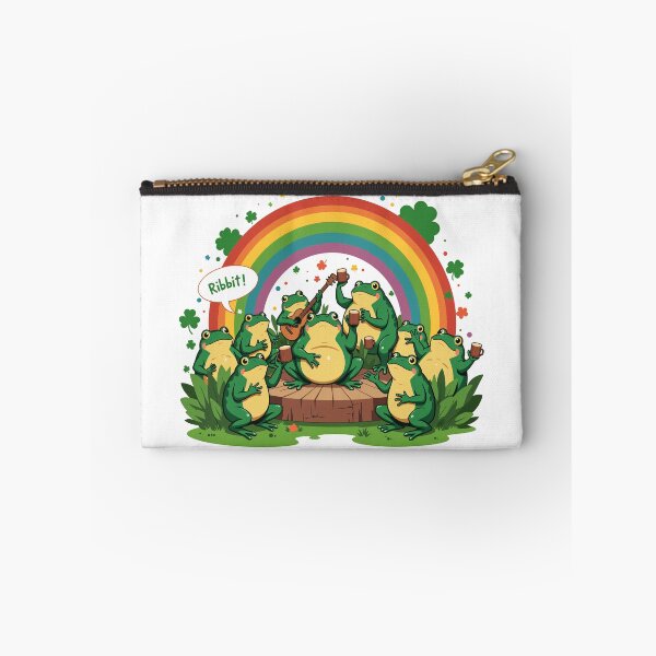 Item preview, Frogs enjoying St. Patrick's Day designed and sold by FortuneWildCat.