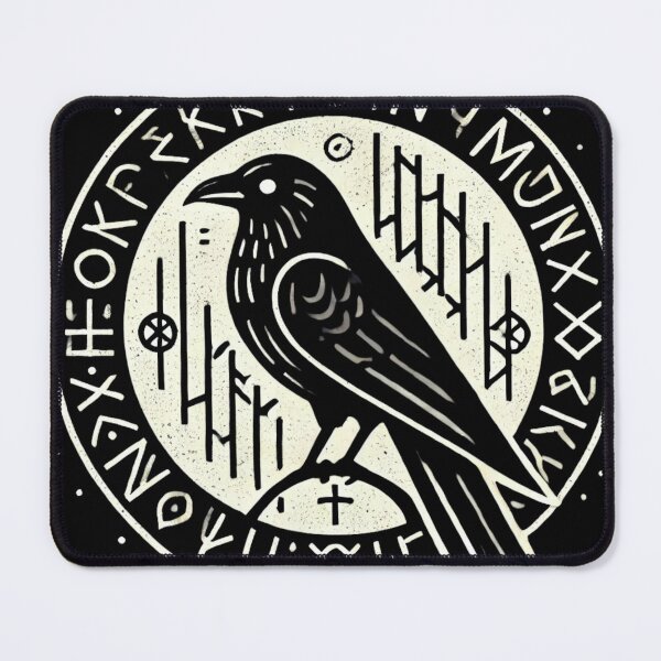 Item preview, Minimalist Nordic Raven | Viking & Mystical Symbolism designed and sold by RavenRunes.