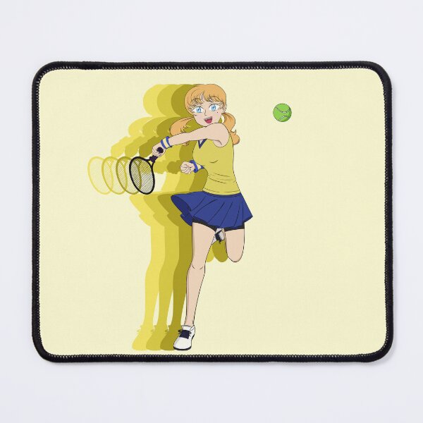 Item preview, A Female Tennis Player with Yellow Background designed and sold by KiyaSketches.