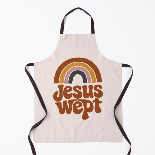 Item preview, Jesus Wept Boho Rainbow Bible Verse Christian Typography designed and sold by  KnitLuv.