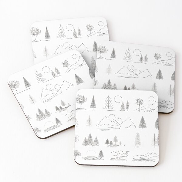 Item preview, Minimalist Nature Line Art Drawing designed and sold by Retr0Tshirts.