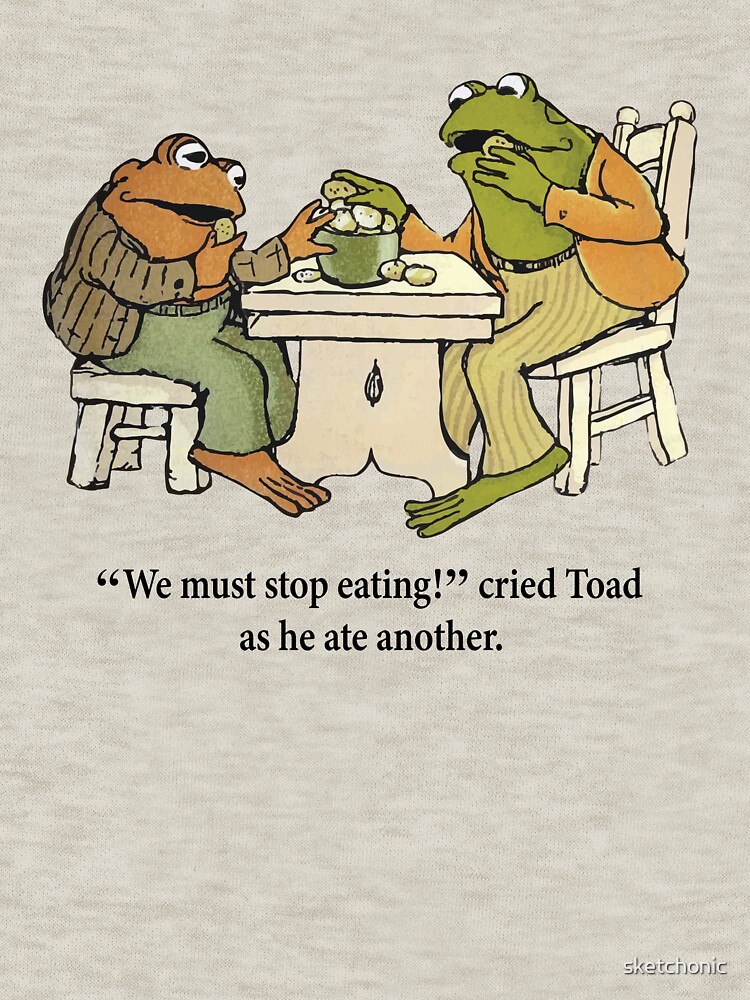 Thumbnail 7 of 7, Essential T-Shirt, Frog and Toad Eating Cookies designed and sold by sketchonic.