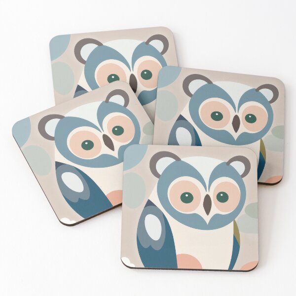 Item preview, cute owl abstract art designed and sold by ArtSE46.