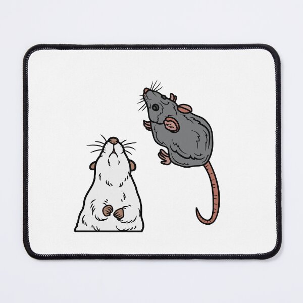 Item preview, white and gray rats, sticker   designed and sold by Snappy Splash.