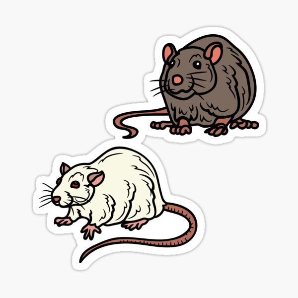 Item preview, sticker two rats designed and sold by Сплеск Snappy.