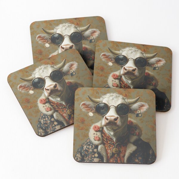 Item preview, 1960's Hippie Cow - Animal Art designed and sold by Chrisjeffries24.