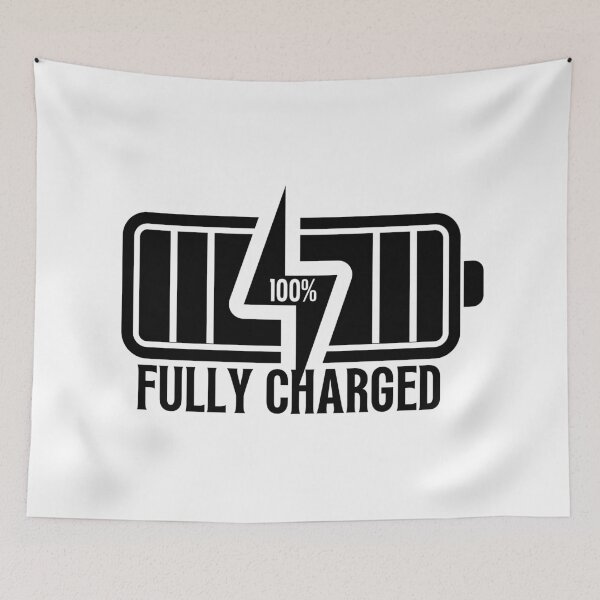 Item preview, Fully charged 100% battery graphic design designed and sold by whee25.
