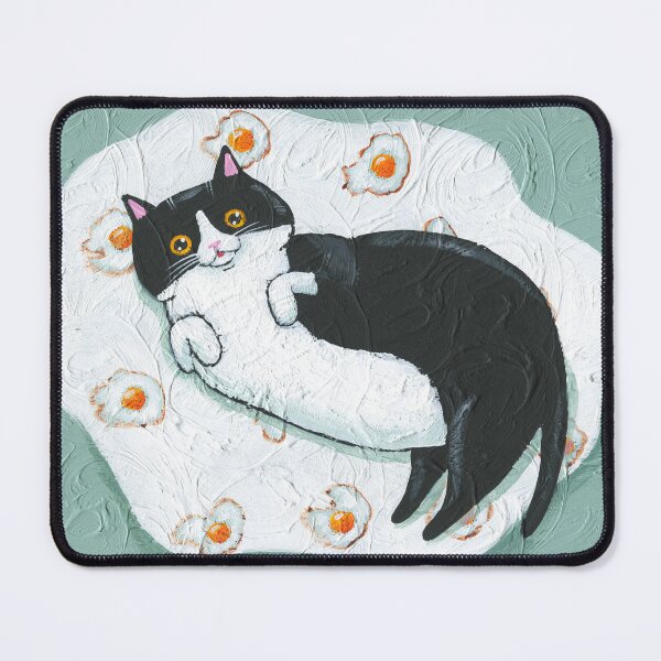 Item preview, Cat On An Egg Rug designed and sold by KilkennyCat Art.
