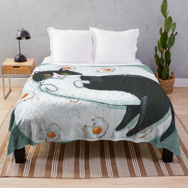Item preview, Cat On An Egg Rug designed and sold by KilkennyCat Art.