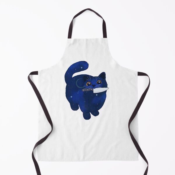 Item preview, Galaxy Cat with a knife – Mystical Starry Night Feline Illustration designed and sold by YaraCuteArt.