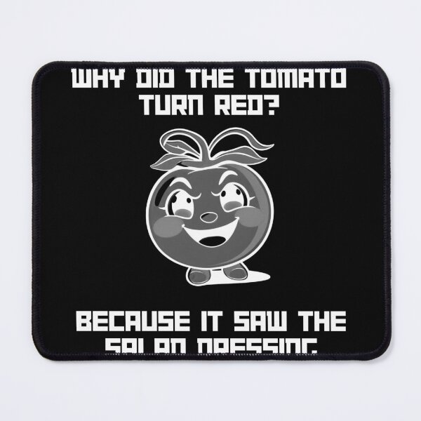 Item preview, Funny T-Shirt: "Why Did the Tomato Turn Red? Because It Saw the Salad Dressing!" designed and sold by Mercixai.
