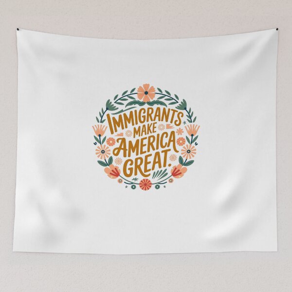 Item preview, Immigrants Make America Great Floral Design designed and sold by tkhrbika.