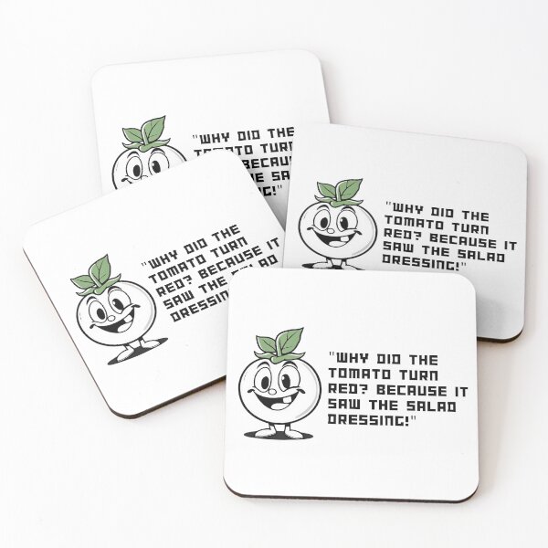 Item preview, Funny T-Shirt: "Why Did the Tomato Turn Red? Because It Saw the Salad Dressing!" designed and sold by Mercixai.