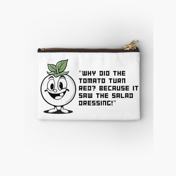 Item preview, Funny T-Shirt: "Why Did the Tomato Turn Red? Because It Saw the Salad Dressing!" designed and sold by Mercixai.
