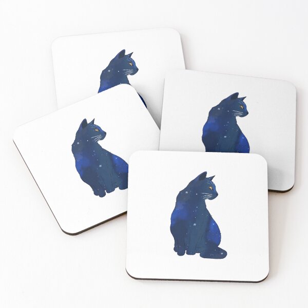 Item preview, Galaxy Cat – Mystical Starry Night Feline Illustration designed and sold by YaraCuteArt.