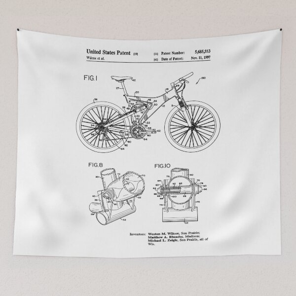 Artikelvorschau, Mountainbike Patent Erfinder Schwarz entworfen und verkauft von Luve Store.
