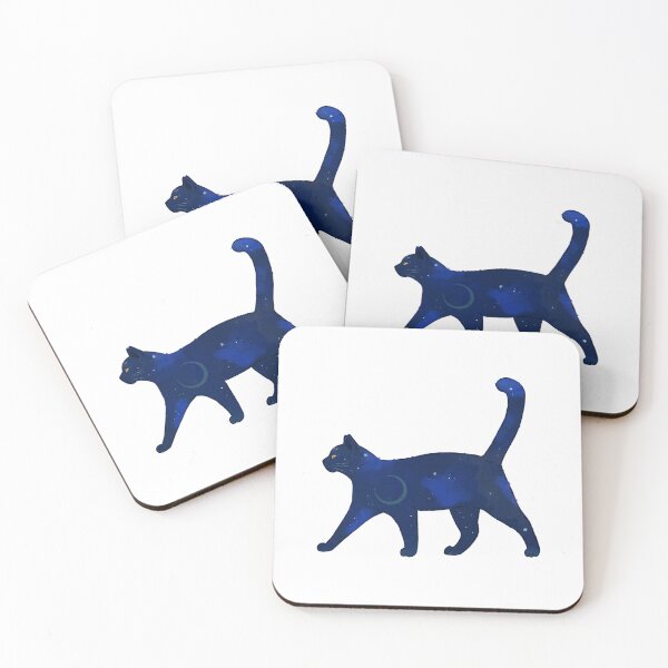Item preview, Galaxy Cat – Mystical Starry Night Feline Illustration designed and sold by YaraCuteArt.