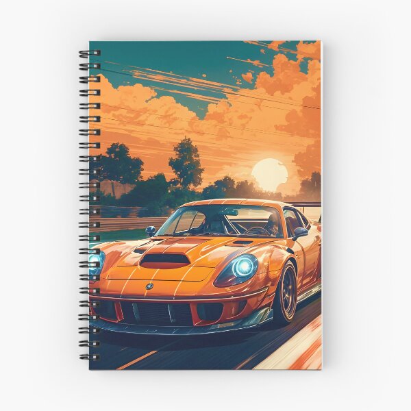Item preview, Orange Sports Car on Track designed and sold by Ink Art Design.
