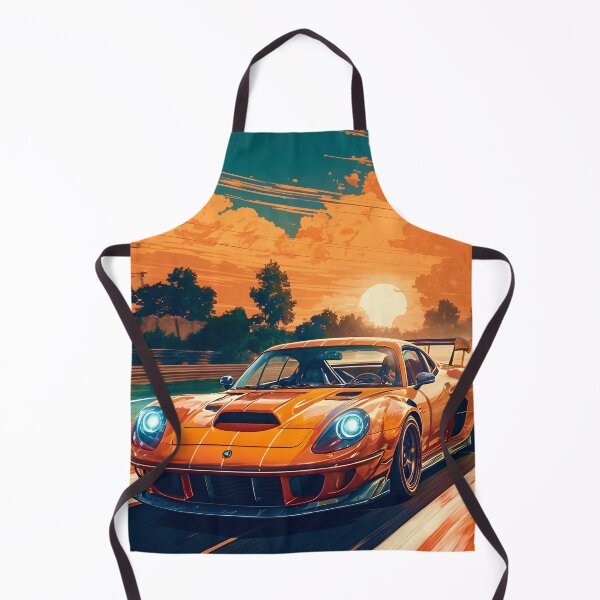 Item preview, Orange Sports Car on Track designed and sold by Ink Art Design.
