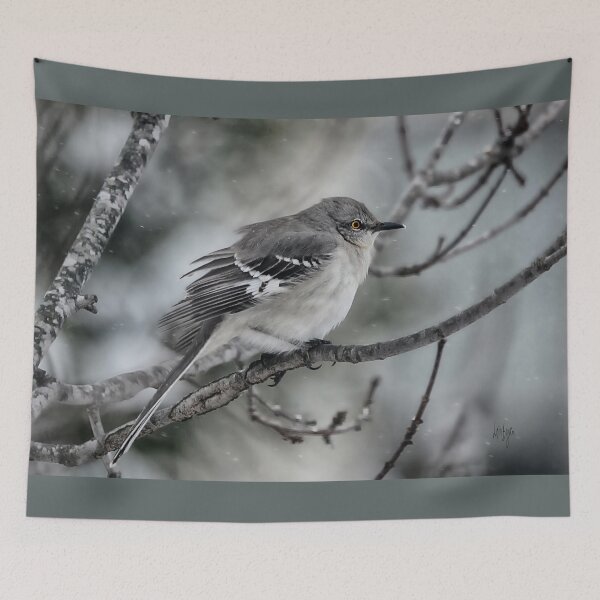 Item preview, Northern Mockingbird In A Flurry designed and sold by Lois  Bryan.