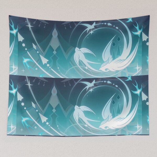 Item preview, Lan Yan: Silver Swallow Genshin Impact Namecard designed and sold by kazatodoesart.