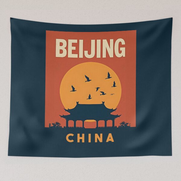 Item preview, A Vintage Travel Illustration of Beijing - China designed and sold by GoodOldVintage.