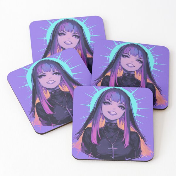 Item preview, Goth Anime Nun designed and sold by CursedbyLilith.