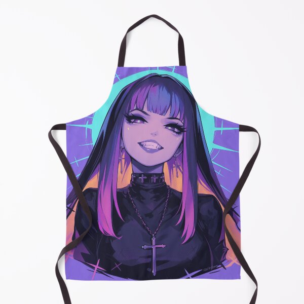 Item preview, Goth Anime Nun designed and sold by CursedbyLilith.