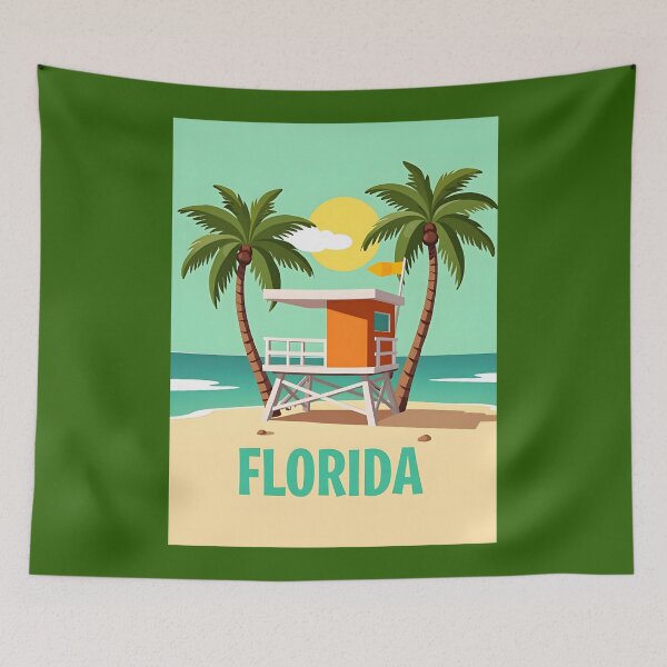 Item preview, A Vintage Travel Illustration of Florida - United States  designed and sold by GoodOldVintage.