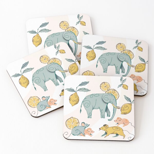 Item preview,  Elephants, lemons and mouses  designed and sold by LeraKirci.