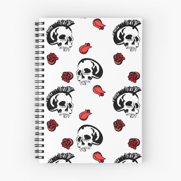 Item preview, Seamless Pattern of Purple Mohawk Distressed Skull with Red Roses designed and sold by Shiraufa.