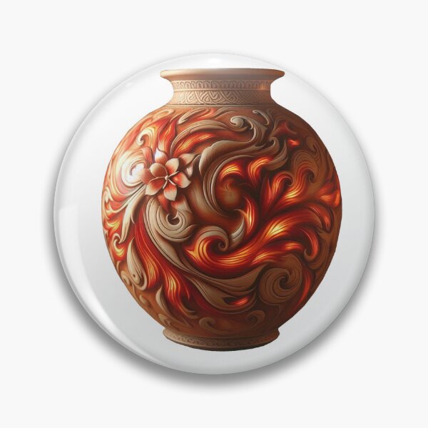 Item preview, A beautiful, artistically painted, fiery vase designed and sold by Vetagio.