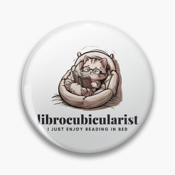 Item preview, Librocubicularist. A cute cat reading in bed designed and sold by MySciPic.