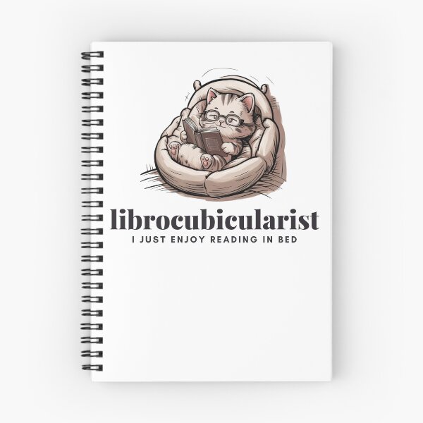 Item preview, Librocubicularist. A cute cat reading in bed designed and sold by MySciPic.