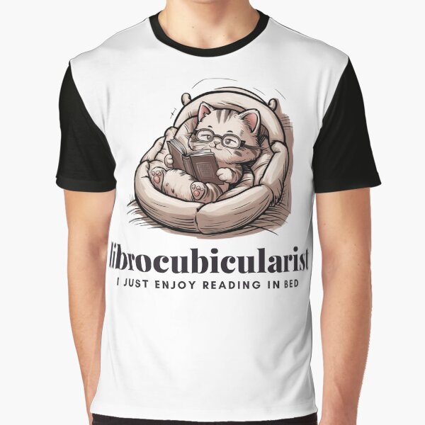 Item preview, Librocubicularist. A cute cat reading in bed designed and sold by MySciPic.