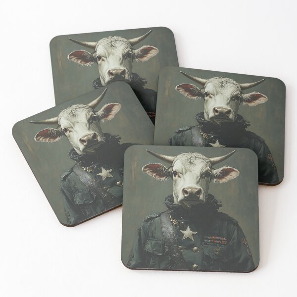 Item preview, Soldier Cow - Animal Art designed and sold by Chrisjeffries24.