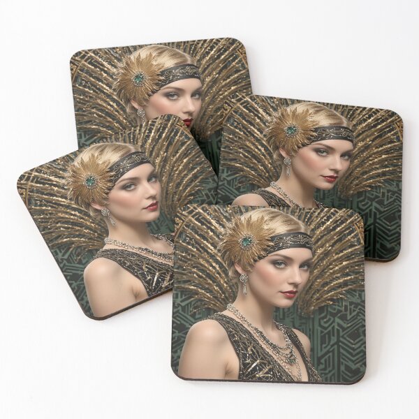 Artikelvorschau, Kopie von Art Deco Jazz Age Socialite – Eine Vision des Glamours der 1920er Jahre entworfen und verkauft von AI-Syn-Pro.