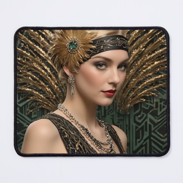 Artikelvorschau, Kopie von Art Deco Jazz Age Socialite – Eine Vision des Glamours der 1920er Jahre entworfen und verkauft von AI-Syn-Pro.