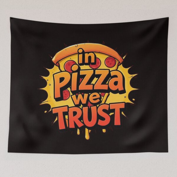Item preview, In Pizza We Trust – Fun Retro Pizza Design designed and sold by Charlie-Kier.
