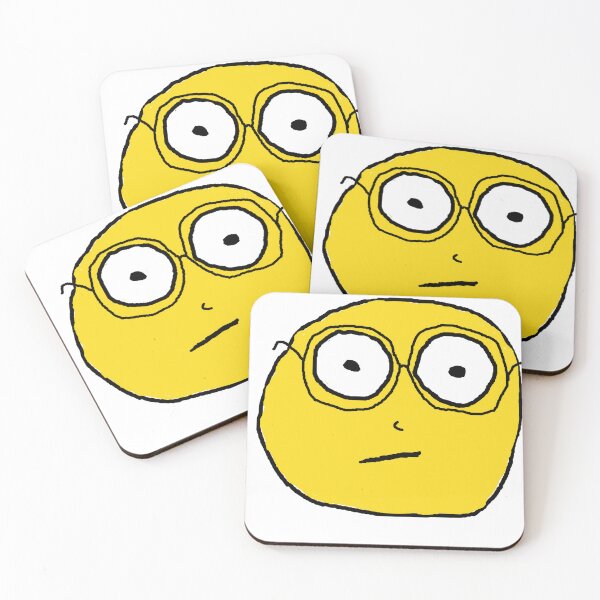 Item preview, A nerdy emoji, smug, a bookworm with glasses. designed and sold by Vetagio.