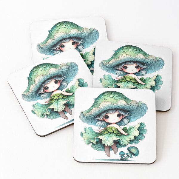 Item preview, Cute Mushroom Fairy | Fantasy Art Print & Cottagecore Decor designed and sold by anymoor.