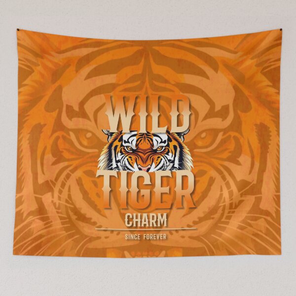 Item preview, Wild Tiger Charm Since Forever, Unique designed and sold by villacreativa.