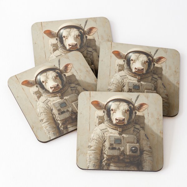 Item preview, Astronaut Cow - Animal Art designed and sold by Chrisjeffries24.