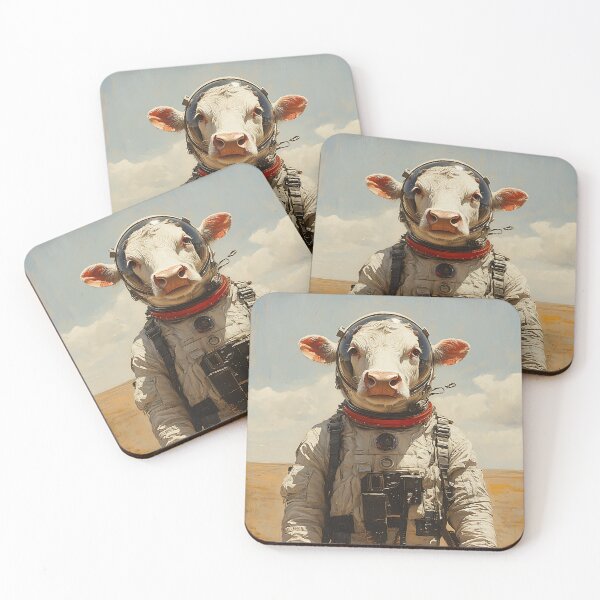 Item preview, The Astronaut Cow - Animal Art designed and sold by Chrisjeffries24.