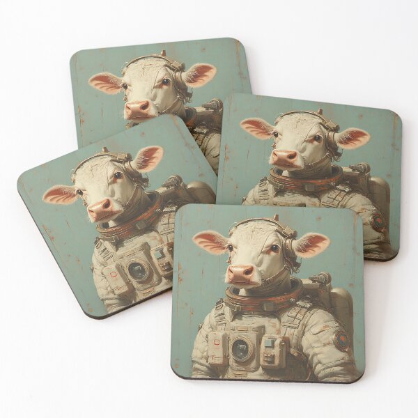 Item preview, The Astronaut Cow - Animal Art designed and sold by Chrisjeffries24.